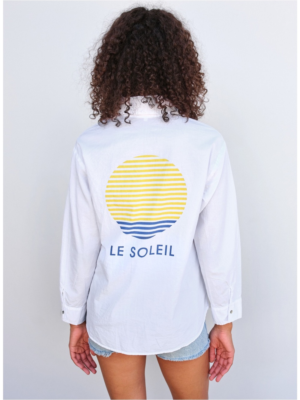 NWT sundry Soleil Graphic button down shirt